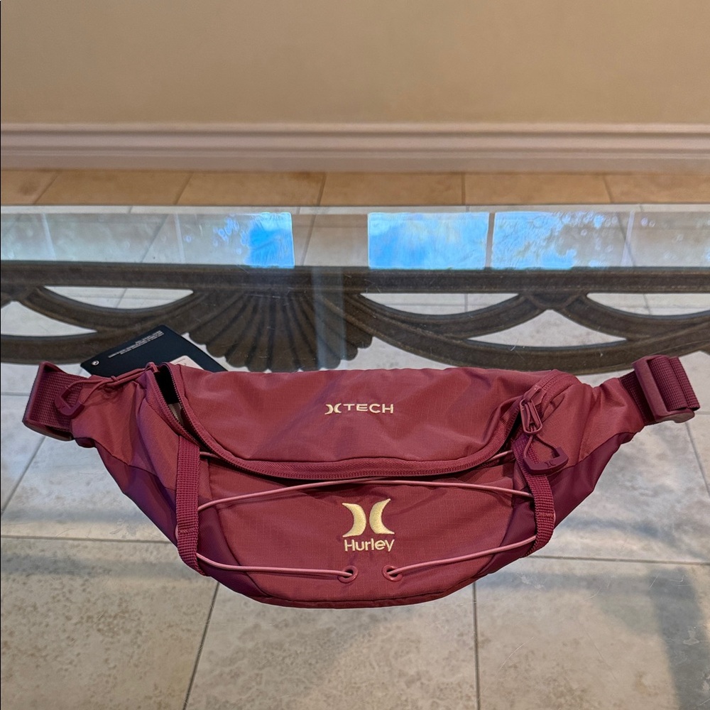 Hurley Burgundy Belt Bag